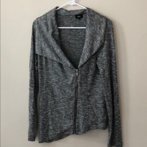 Asymmetrical zip up sweater